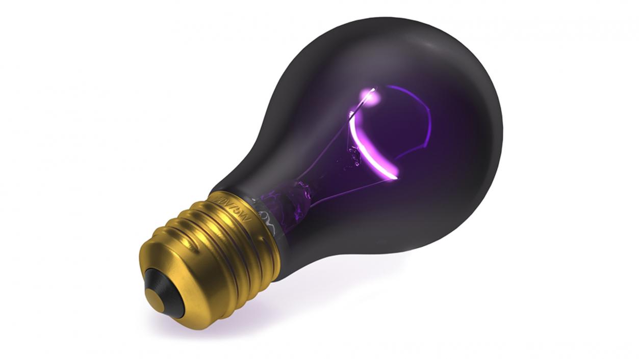 3D Realistic Blacklight Light Bulb