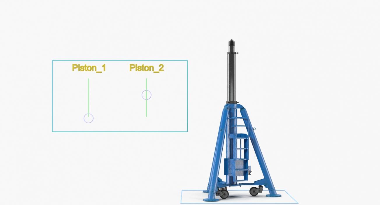 Aircraft Tripod Jack Rigged 3D