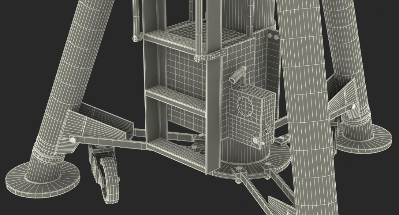 Aircraft Tripod Jack Rigged 3D