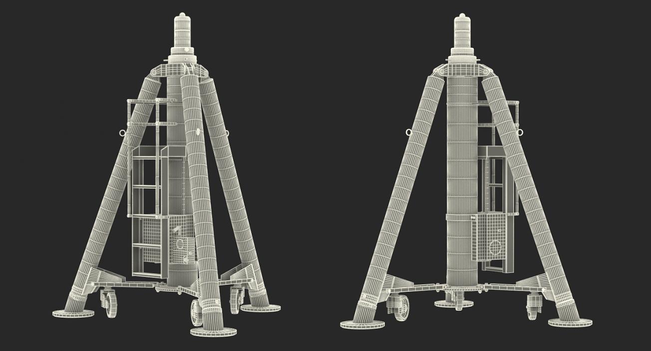 Aircraft Tripod Jack Rigged 3D