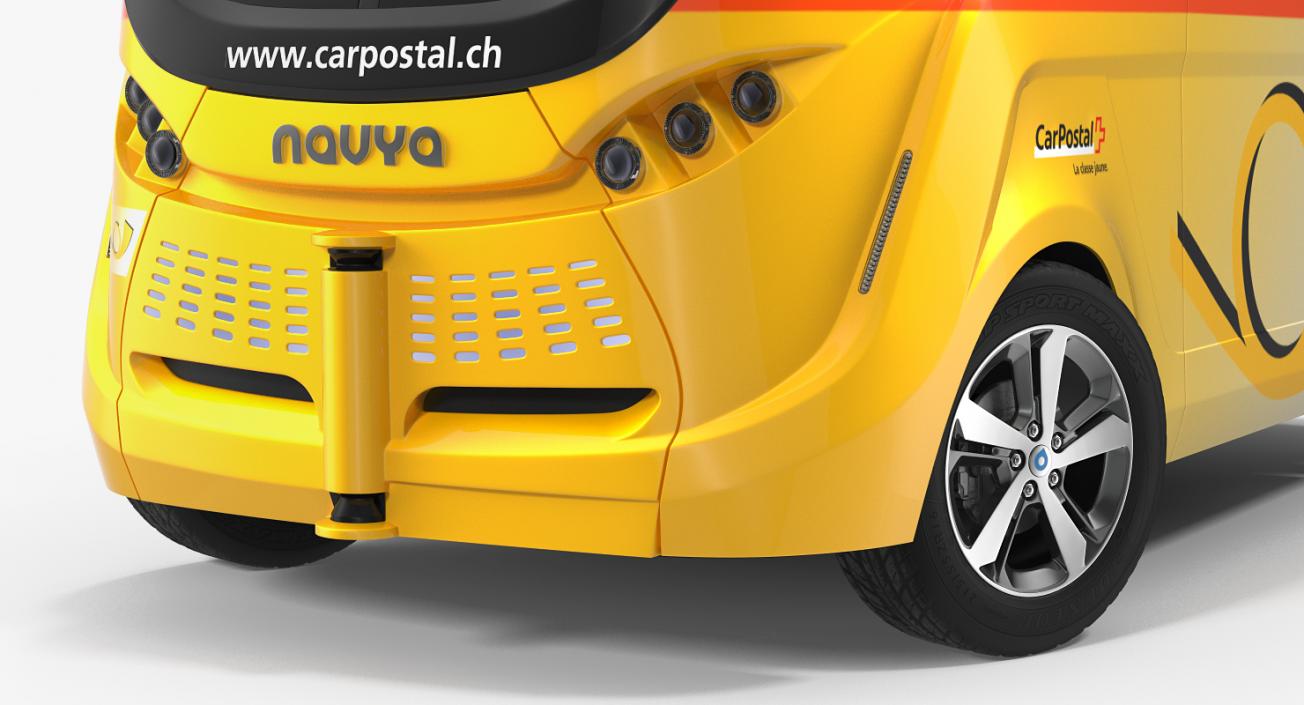 3D model Navya Arma Car Postal Driverless Electric Bus