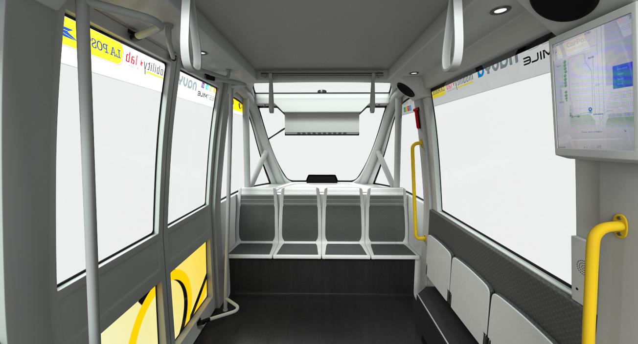 3D model Navya Arma Car Postal Driverless Electric Bus