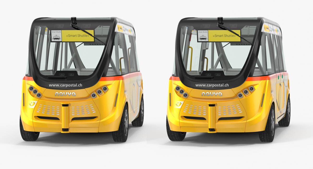 3D model Navya Arma Car Postal Driverless Electric Bus