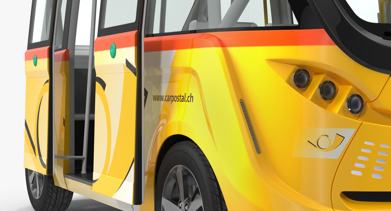 3D model Navya Arma Car Postal Driverless Electric Bus