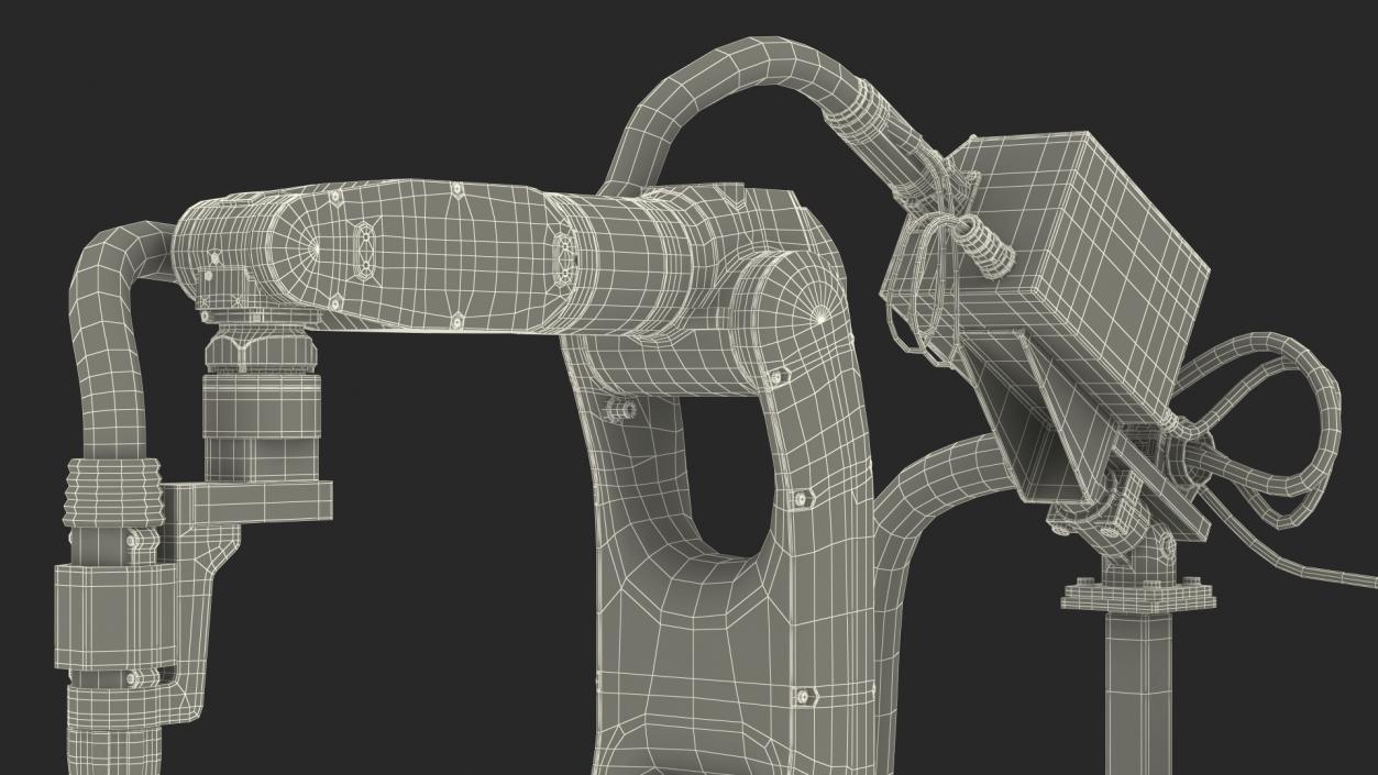 Enclosed Compact Robotic Welding Cell Rigged 3D model