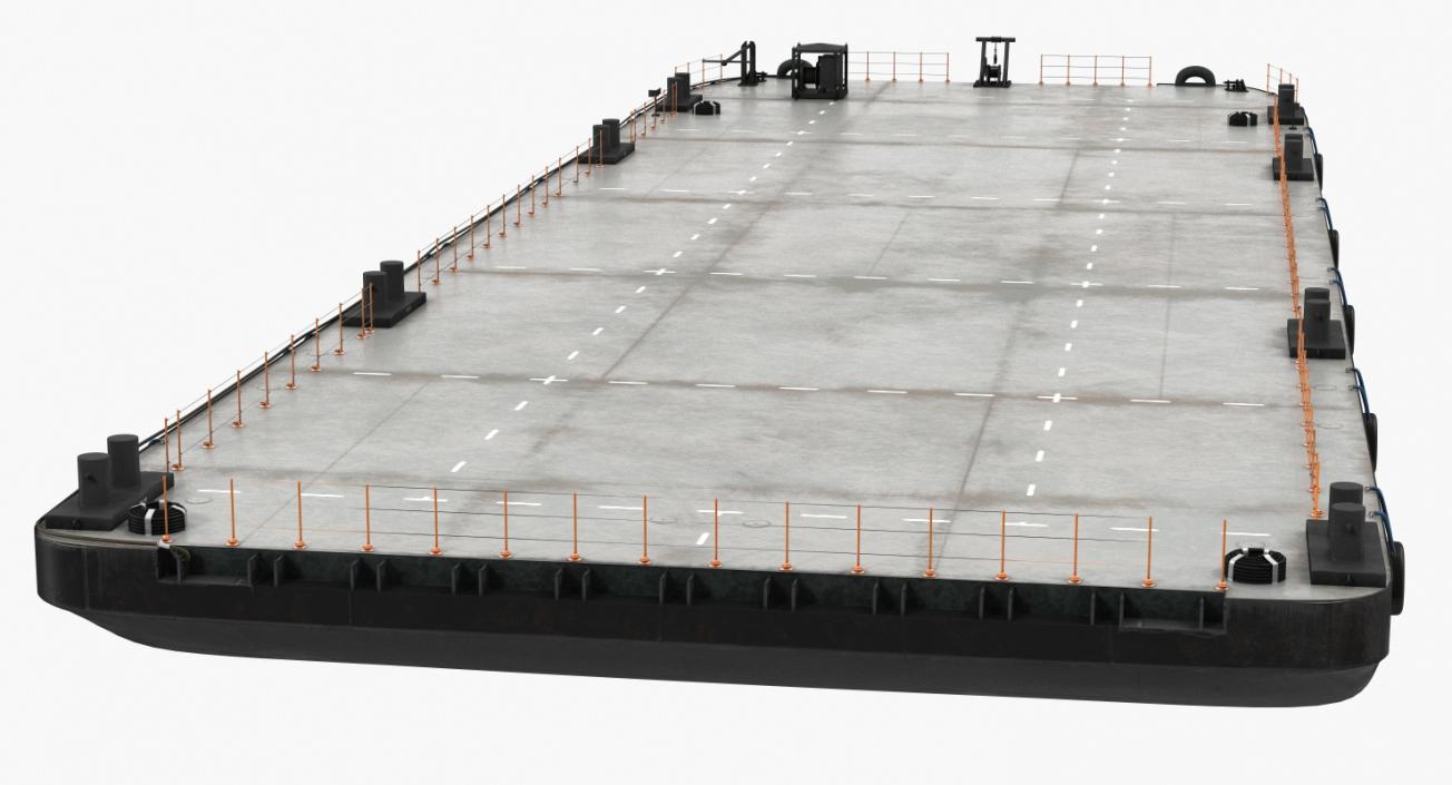 3D Pontoon Barge model