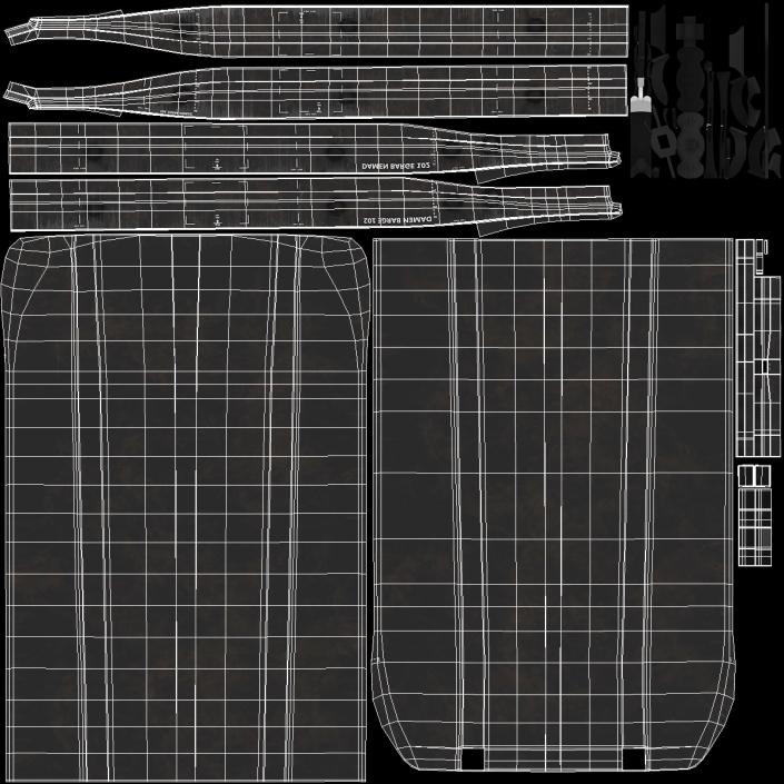 3D Pontoon Barge model