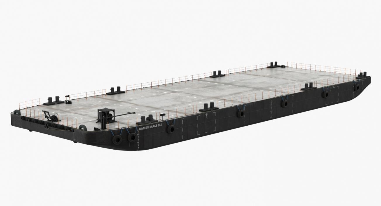 3D Pontoon Barge model