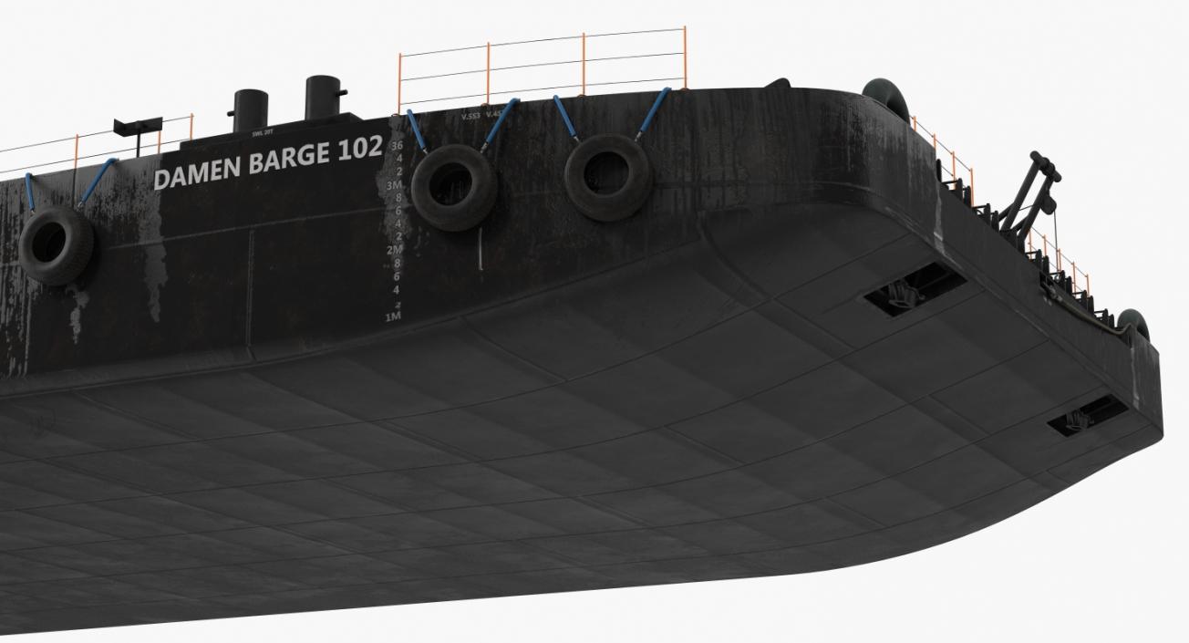 3D Pontoon Barge model