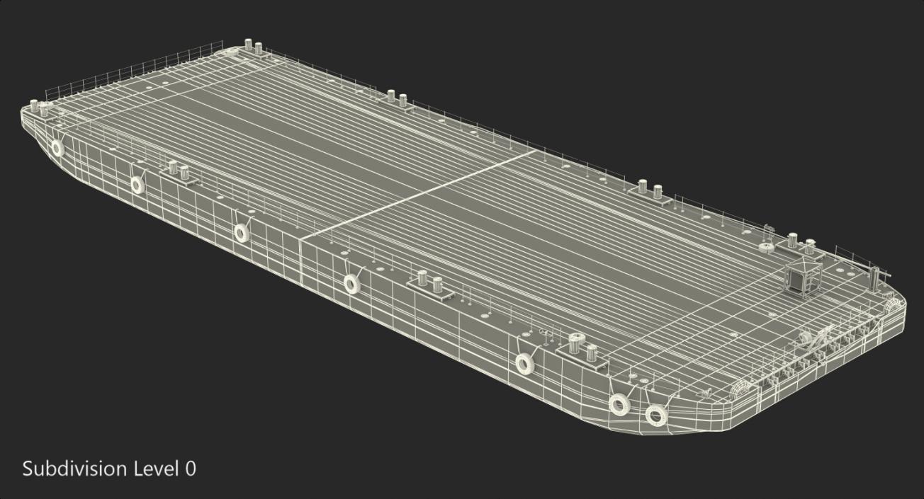 3D Pontoon Barge model