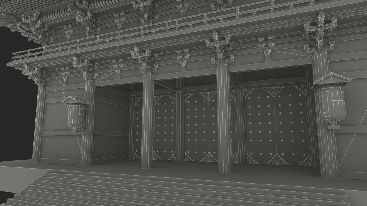 3D model Buddhist Temple Gate