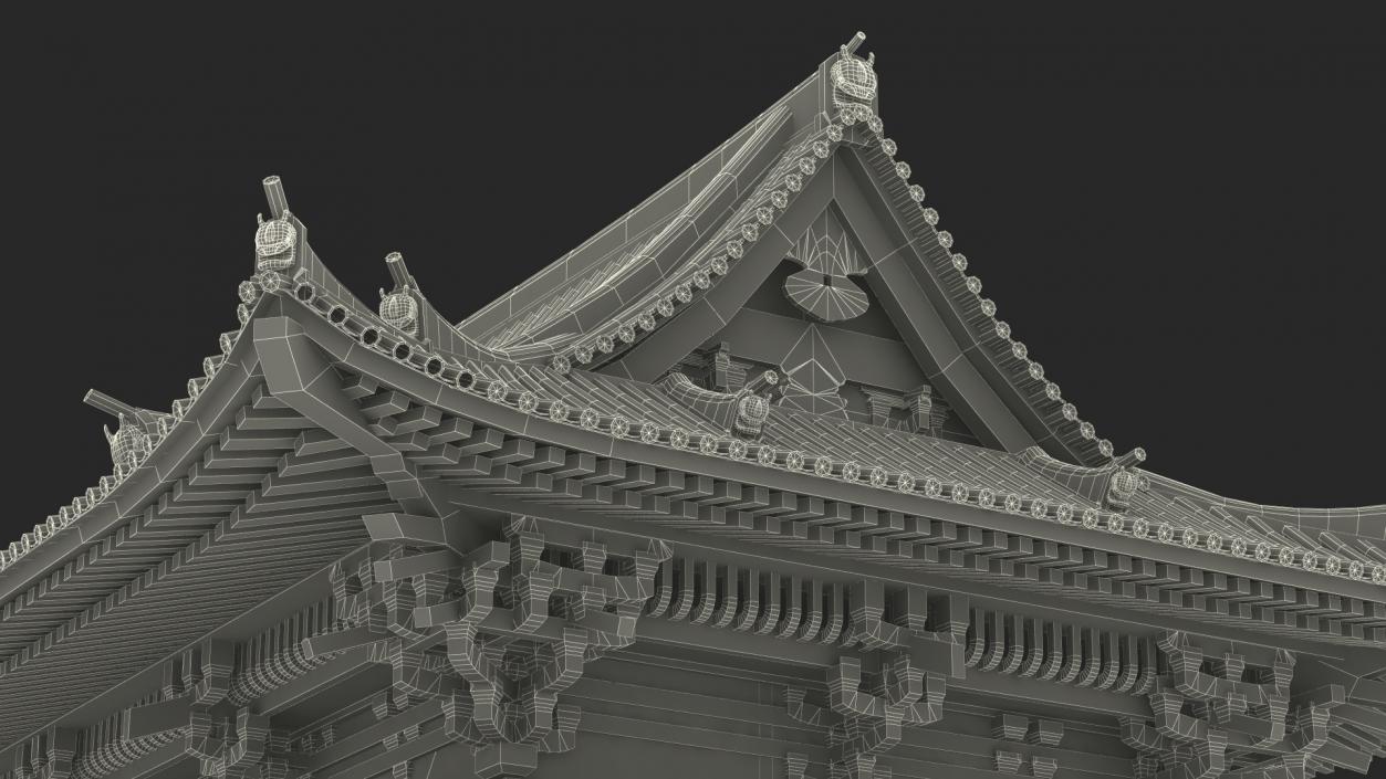 3D model Buddhist Temple Gate