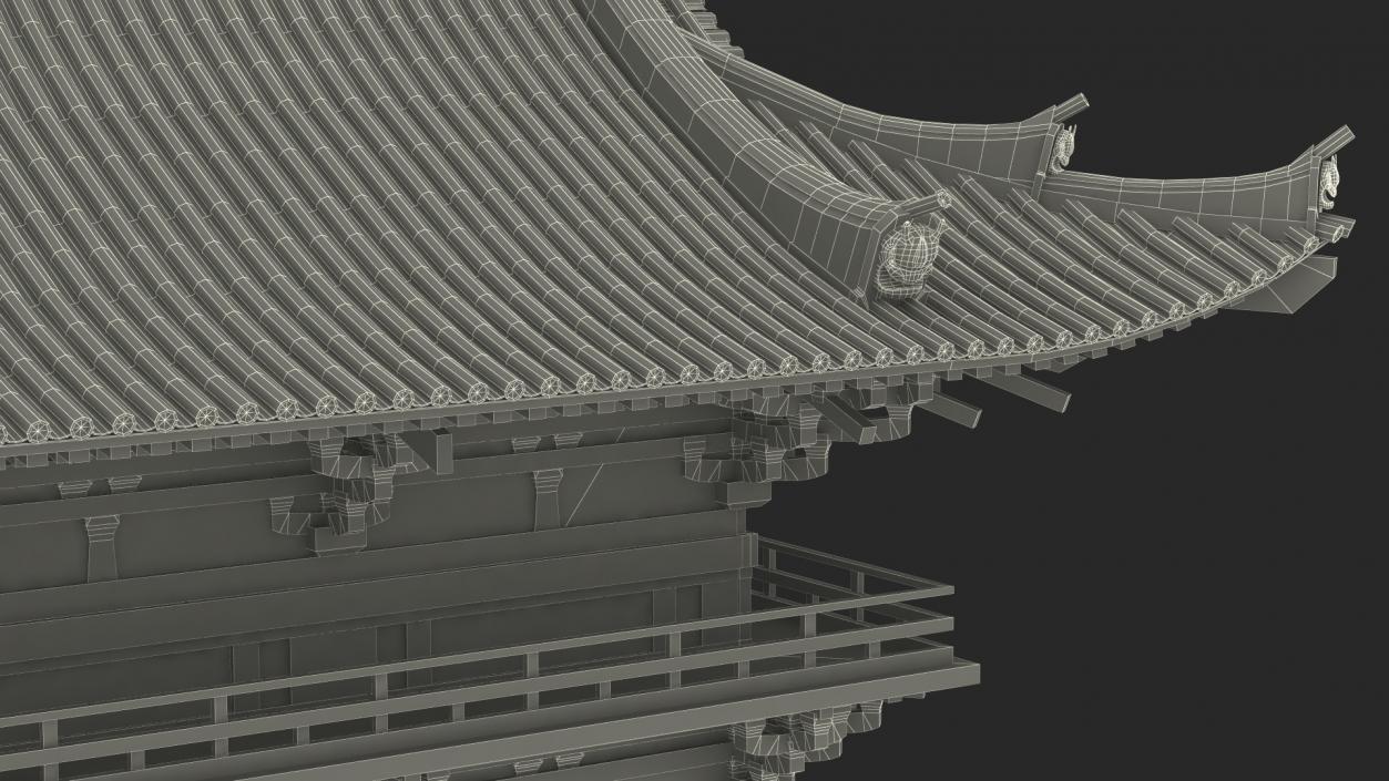 3D model Buddhist Temple Gate