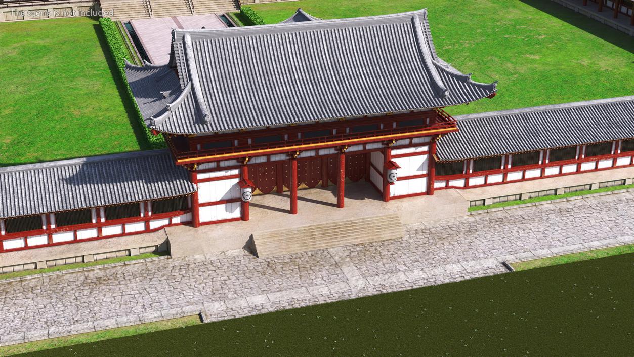 3D model Buddhist Temple Gate