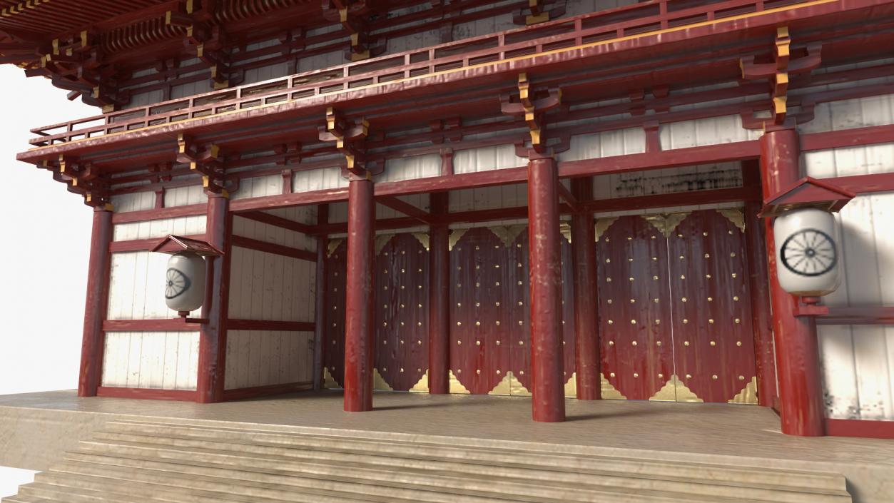 3D model Buddhist Temple Gate