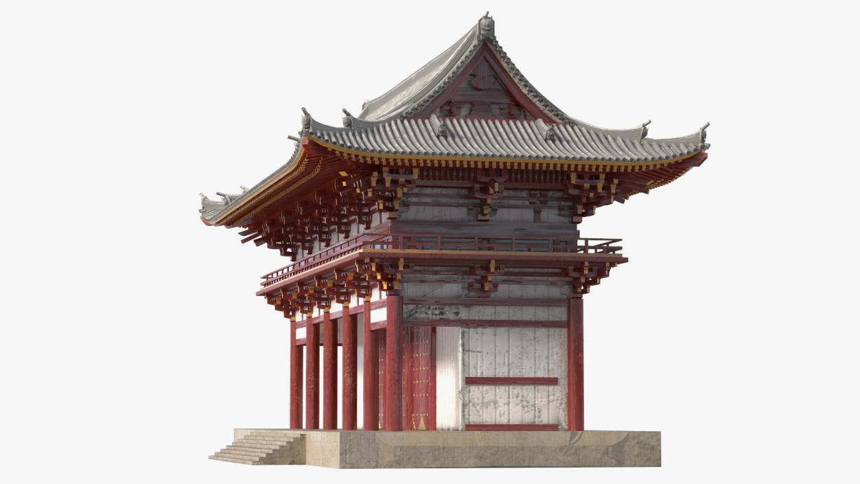 3D model Buddhist Temple Gate