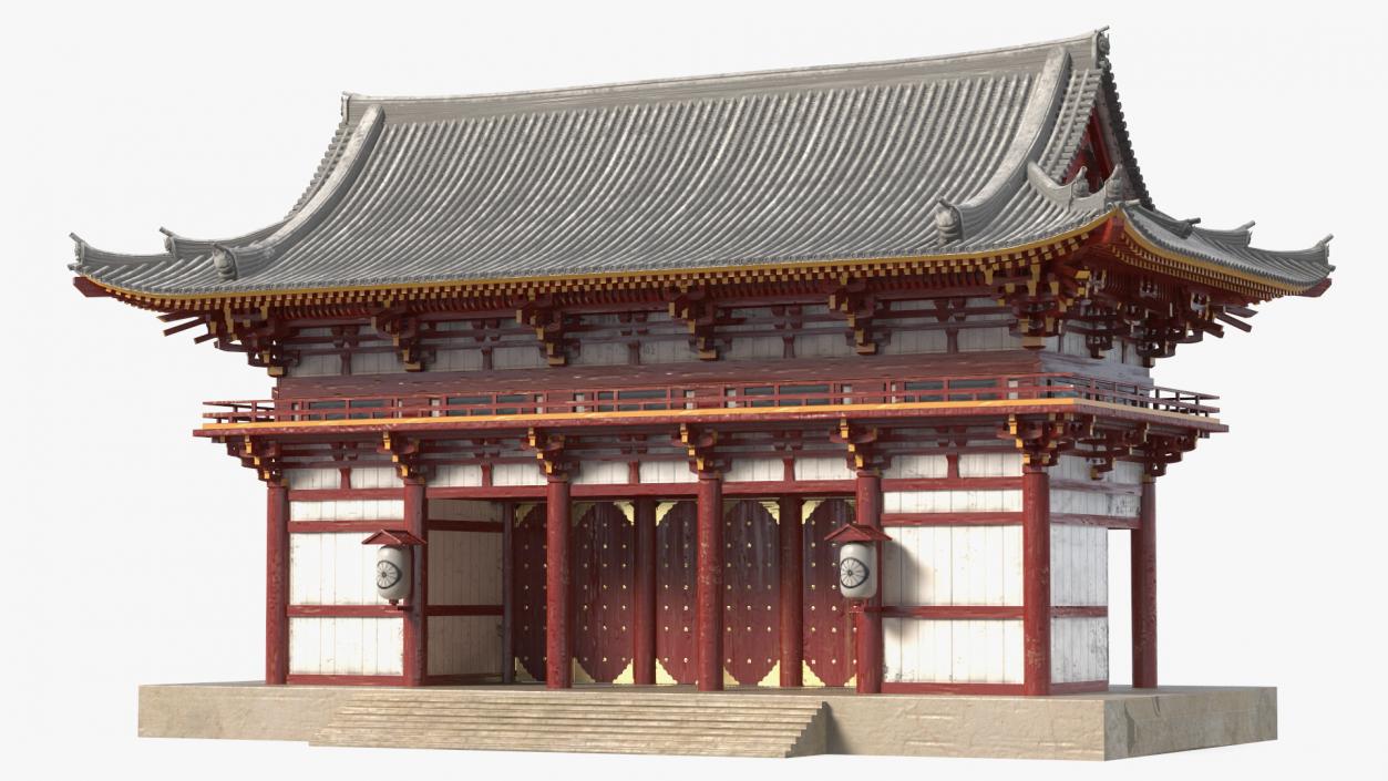 3D model Buddhist Temple Gate