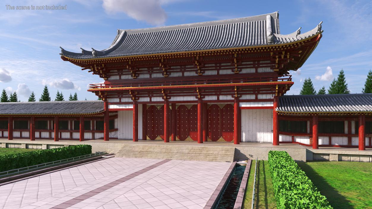 3D model Buddhist Temple Gate