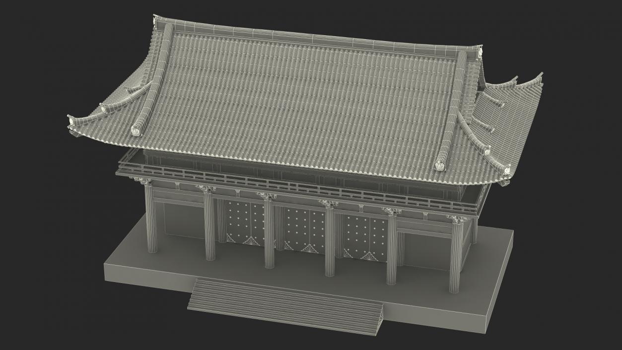 3D model Buddhist Temple Gate