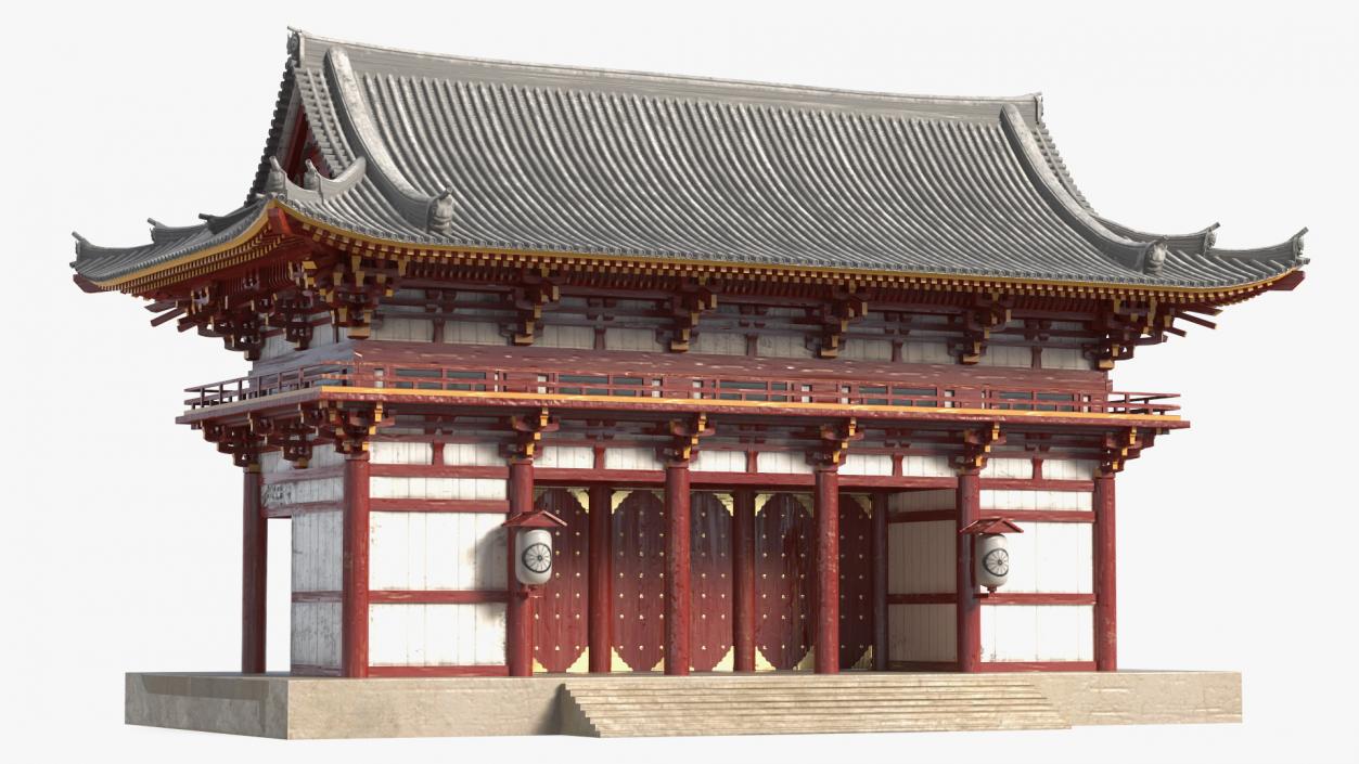 3D model Buddhist Temple Gate