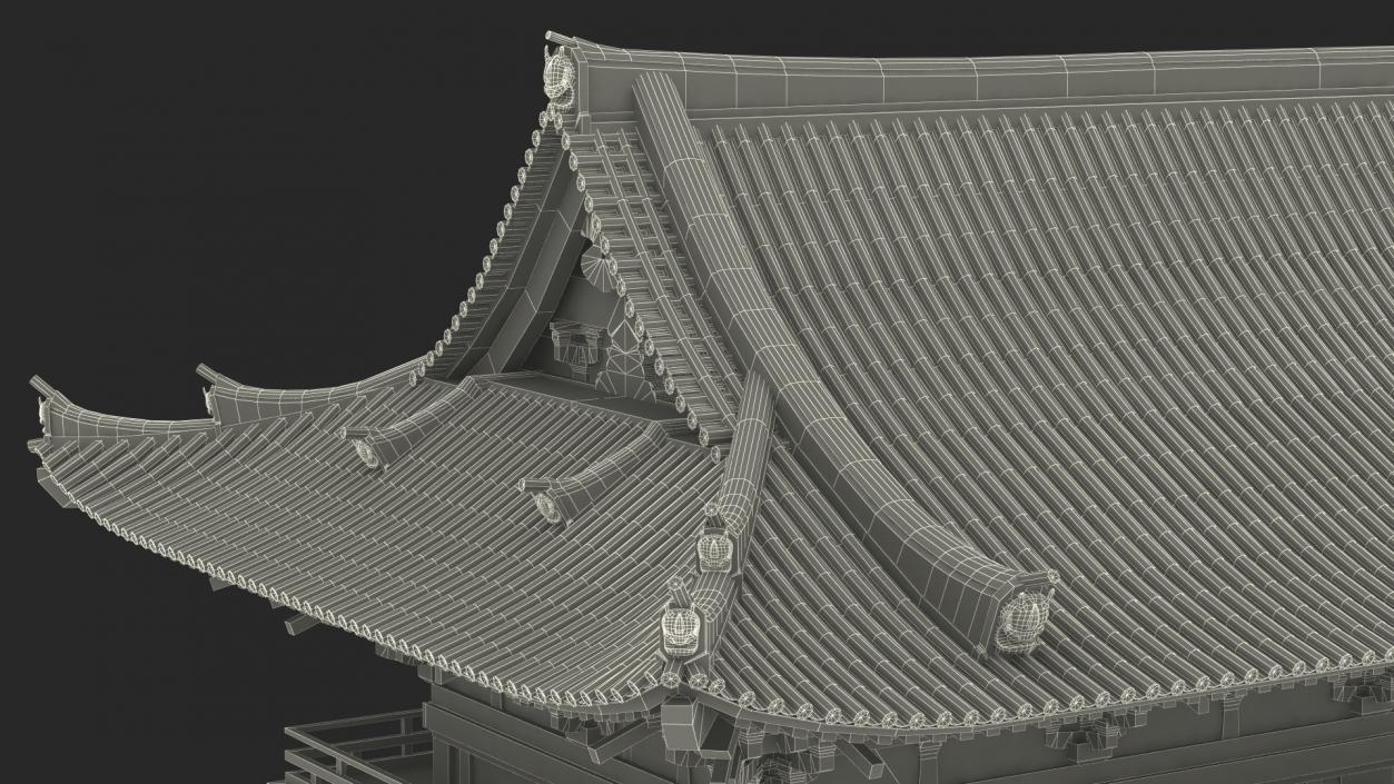 3D model Buddhist Temple Gate