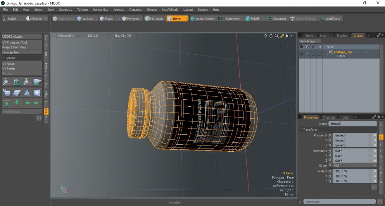 3D model Ginkgo Jar