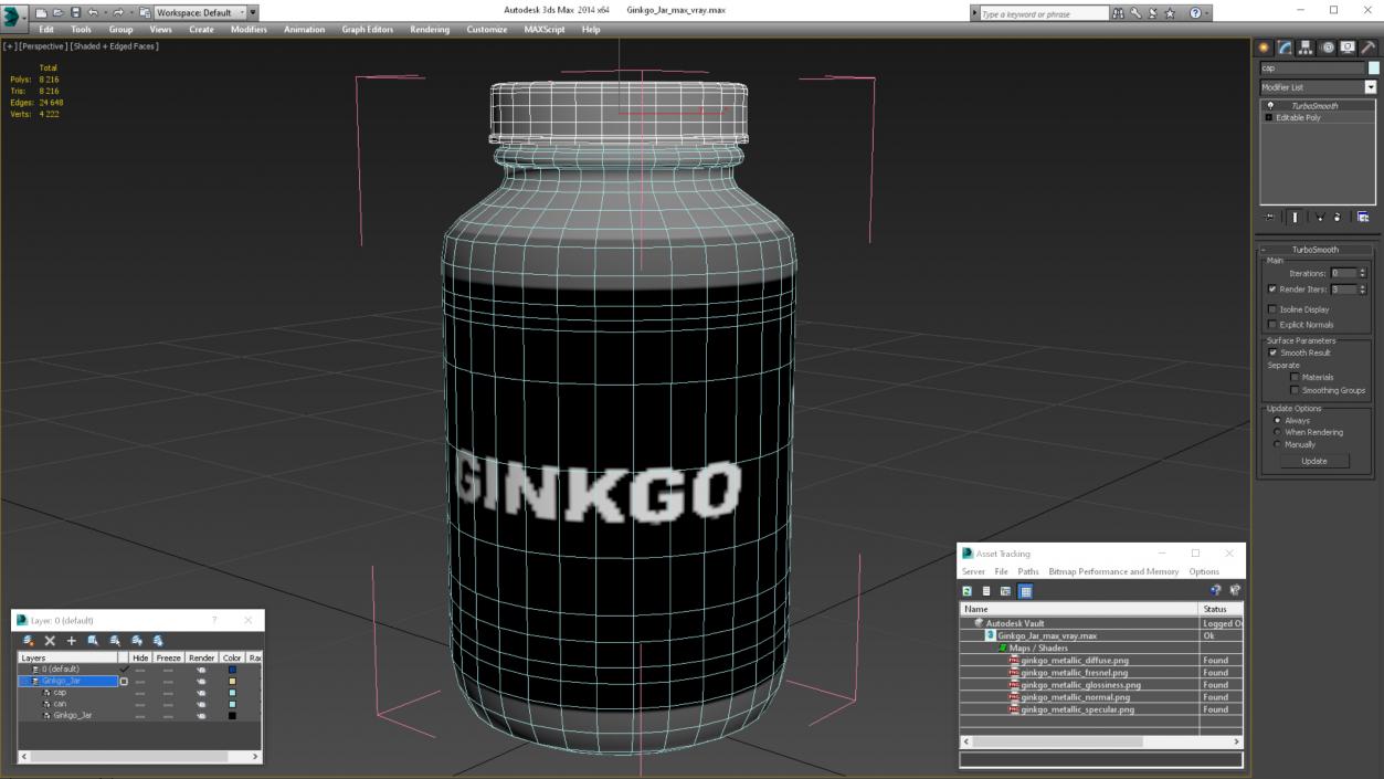 3D model Ginkgo Jar