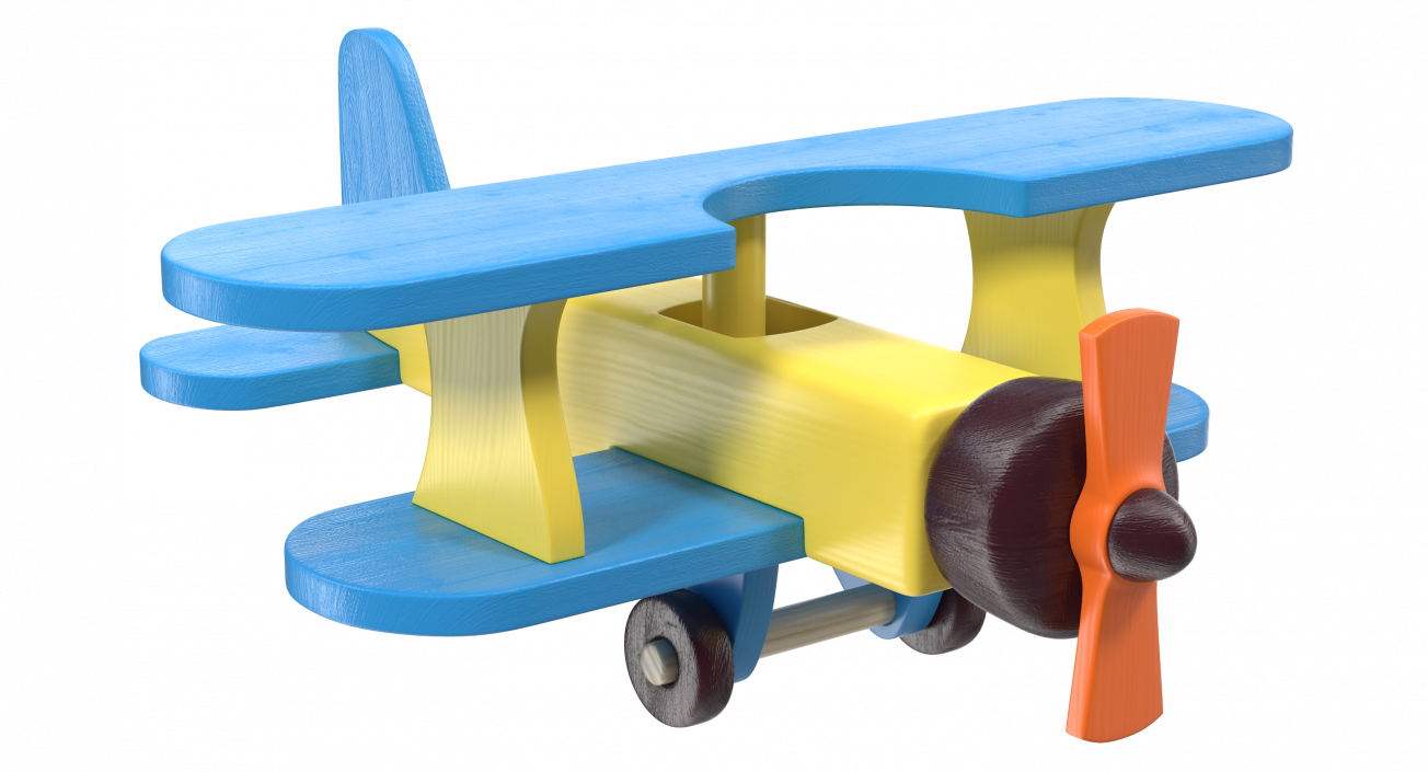 Wooden Aircraft Toy 3D model