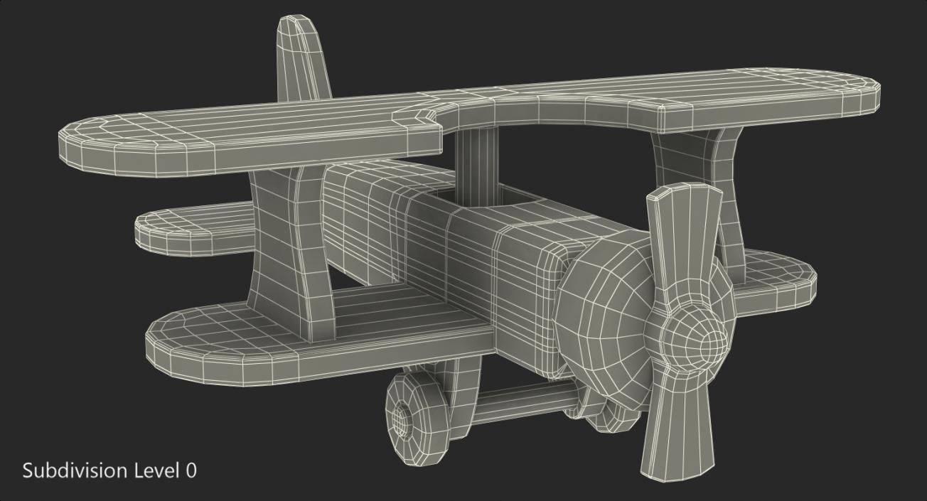 Wooden Aircraft Toy 3D model