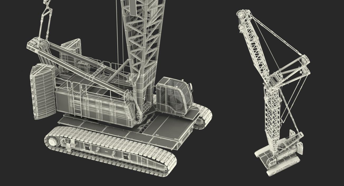 Crawler Crane Liebherr LR1250 3D model