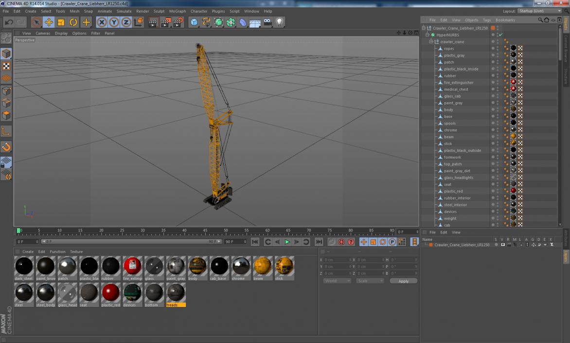 Crawler Crane Liebherr LR1250 3D model