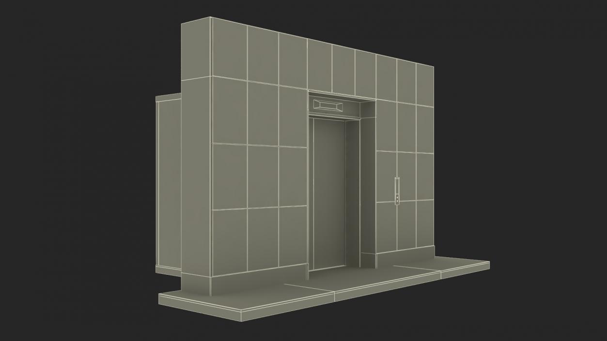 Modern Elevator with Interior 3D model