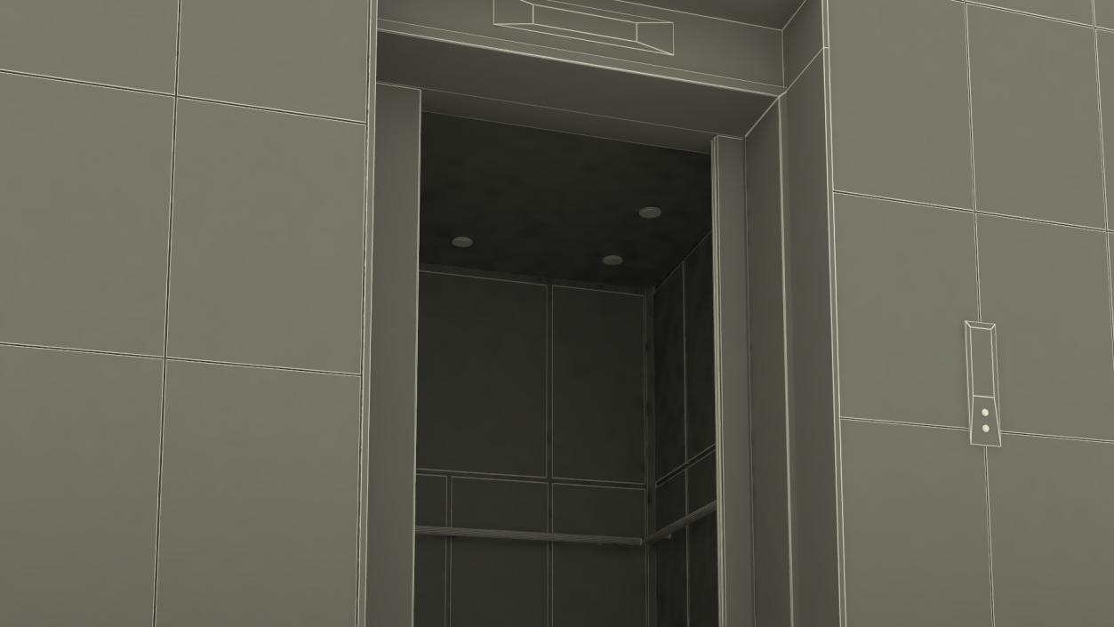 Modern Elevator with Interior 3D model