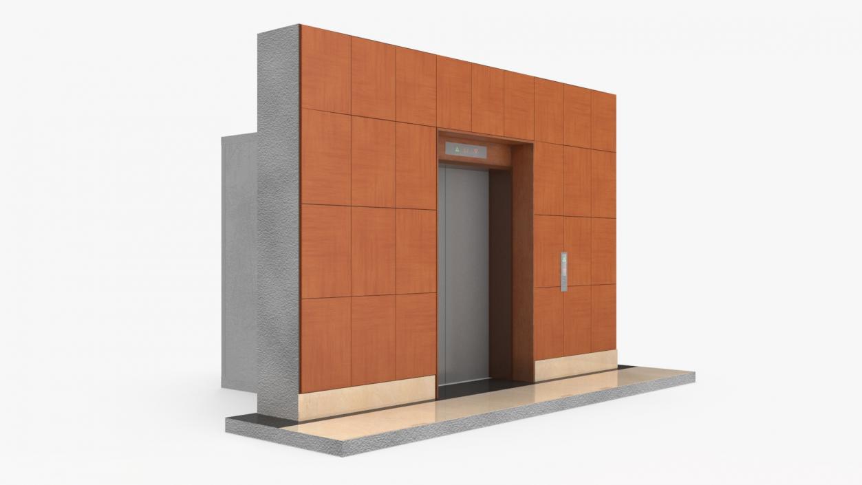 Modern Elevator with Interior 3D model