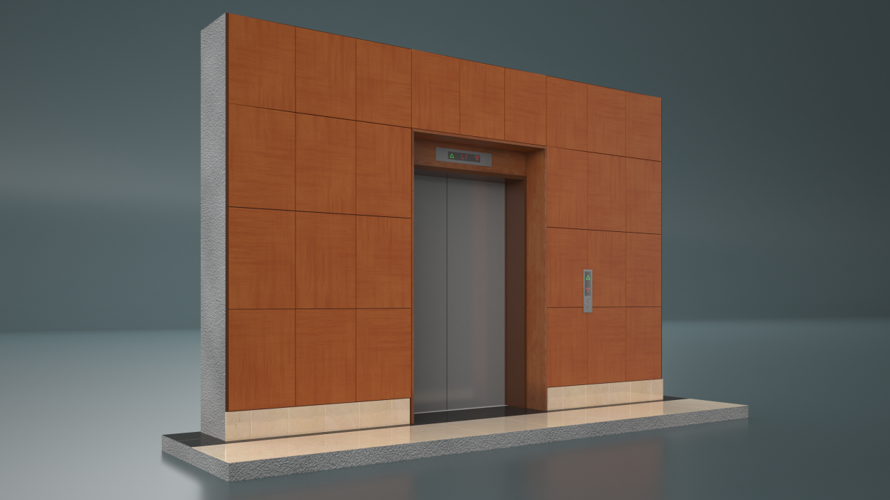 Modern Elevator with Interior 3D model