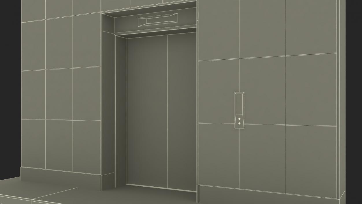 Modern Elevator with Interior 3D model