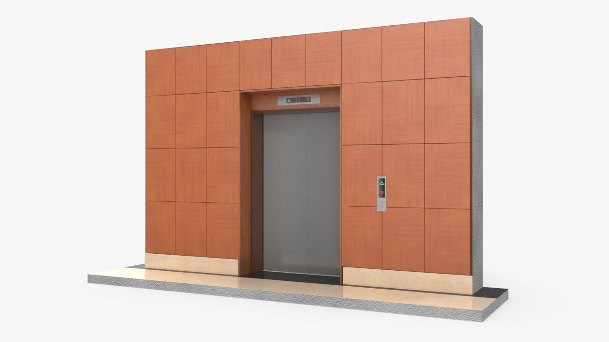 Modern Elevator with Interior 3D model