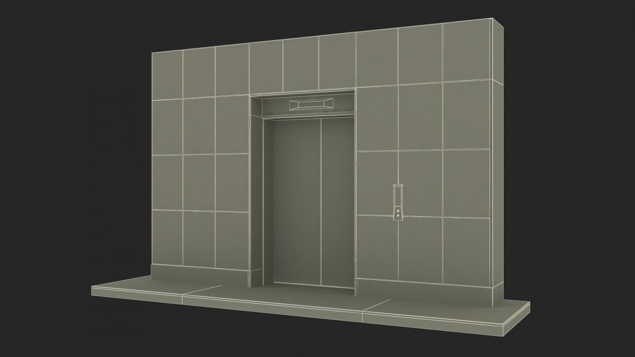 Modern Elevator with Interior 3D model