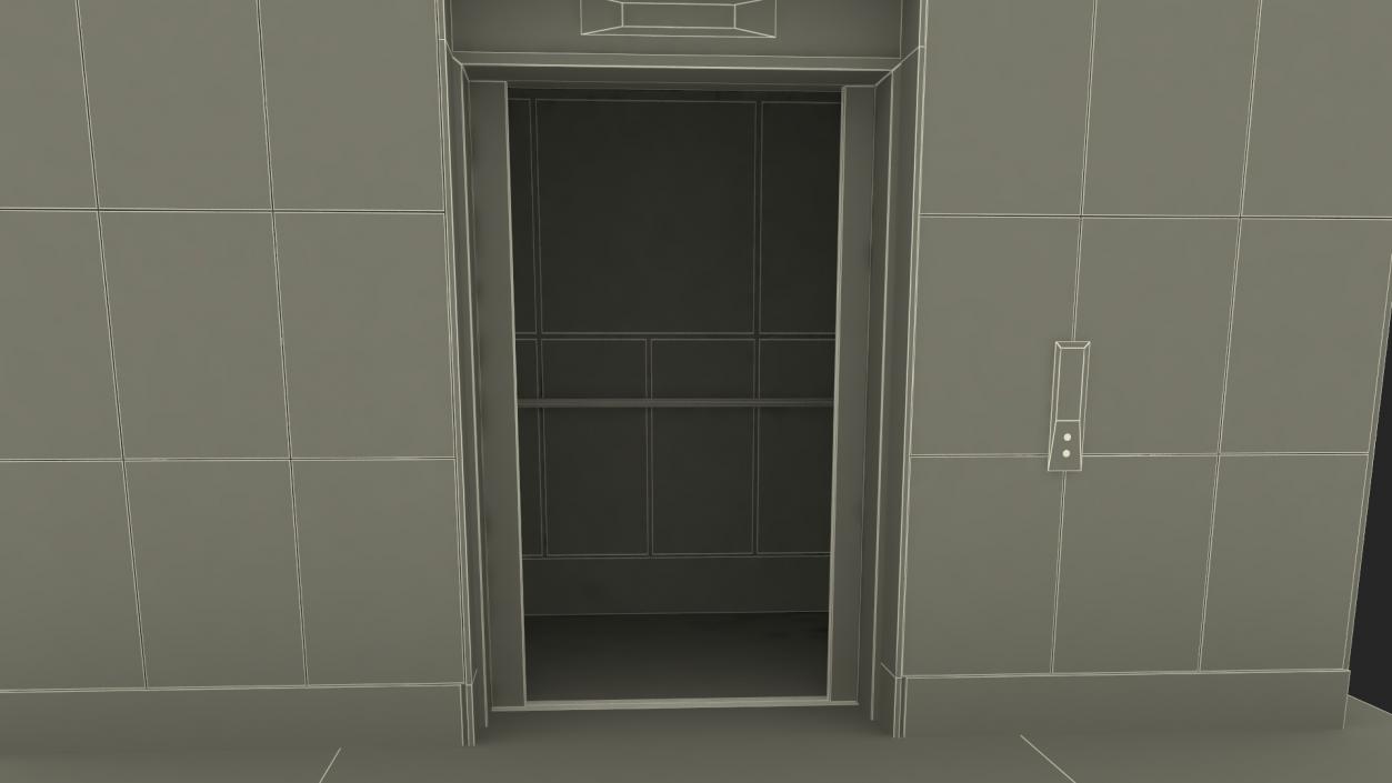 Modern Elevator with Interior 3D model