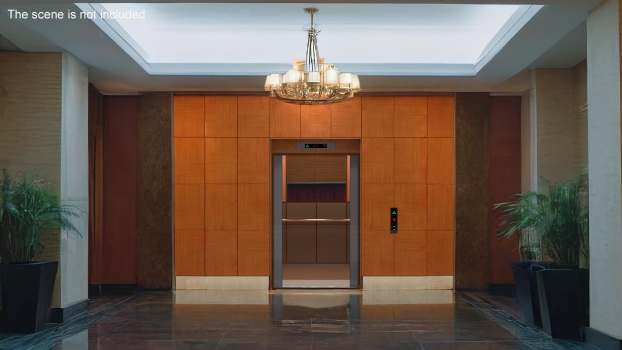 Modern Elevator with Interior 3D model