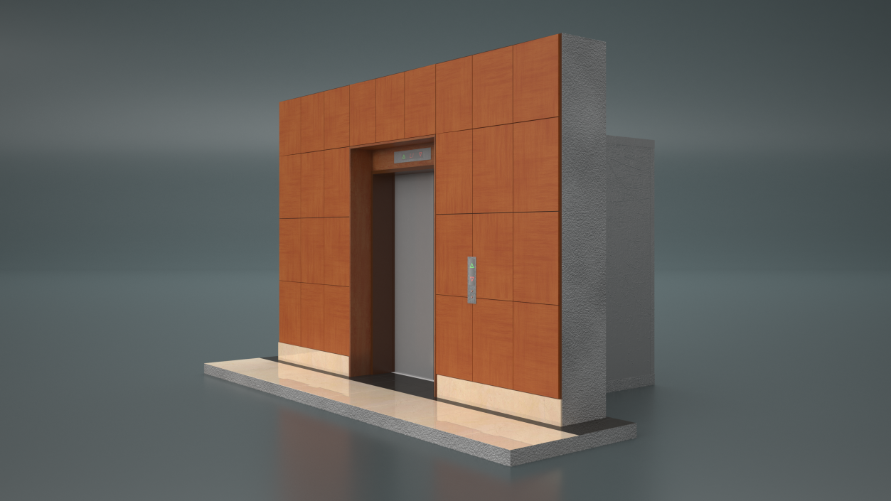 Modern Elevator with Interior 3D model