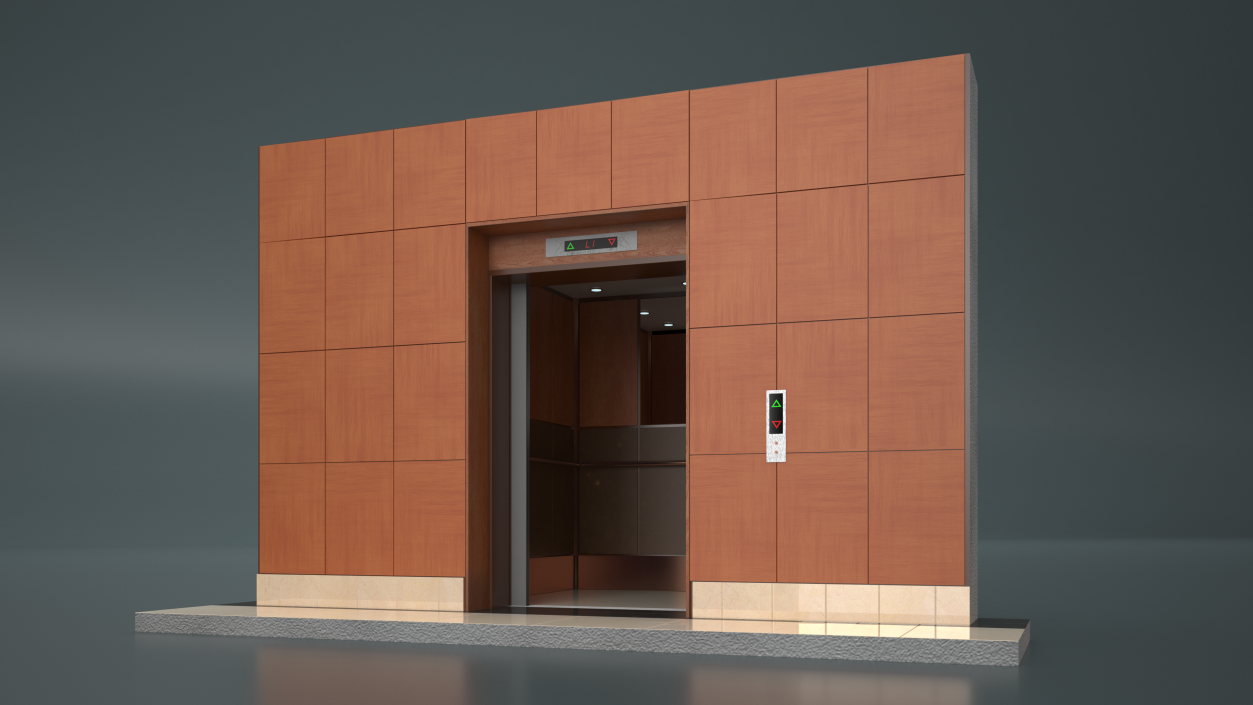 Modern Elevator with Interior 3D model