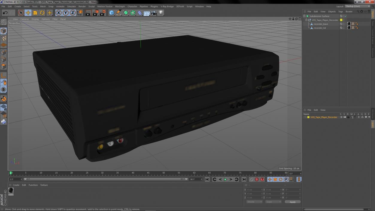 VHS Tape Player Recorder 3D model