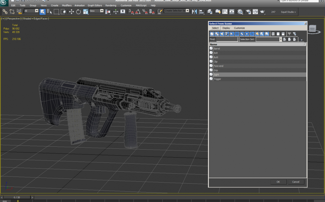 3D Assault Rifle Steyr AUG A3