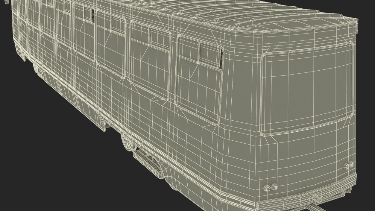 3D Soviet Tram KTM-5 New