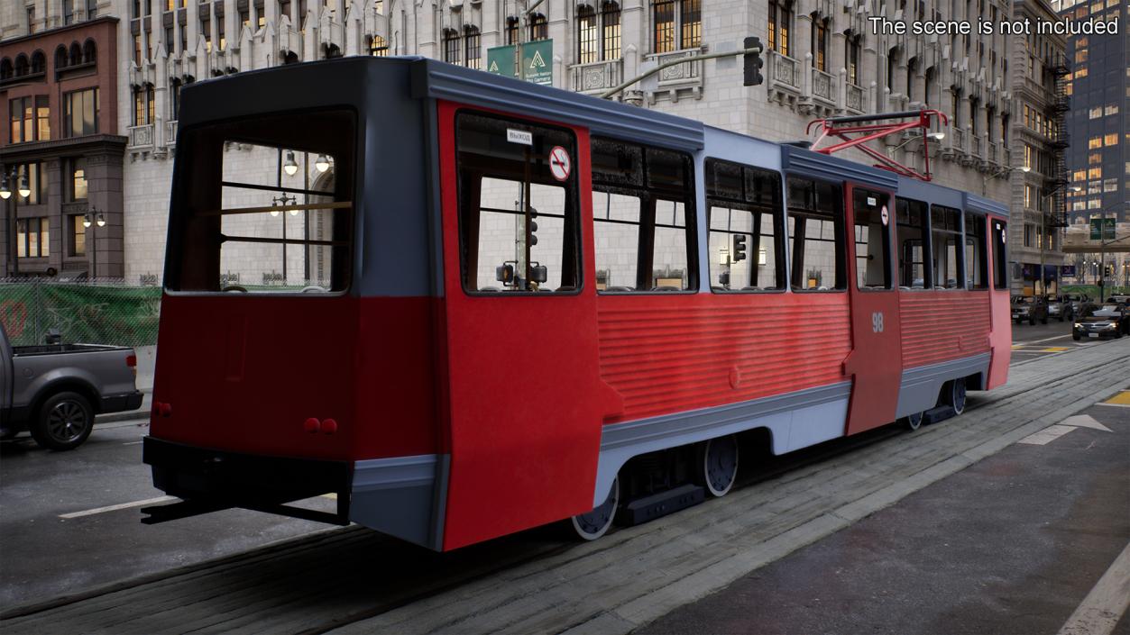 3D Soviet Tram KTM-5 New