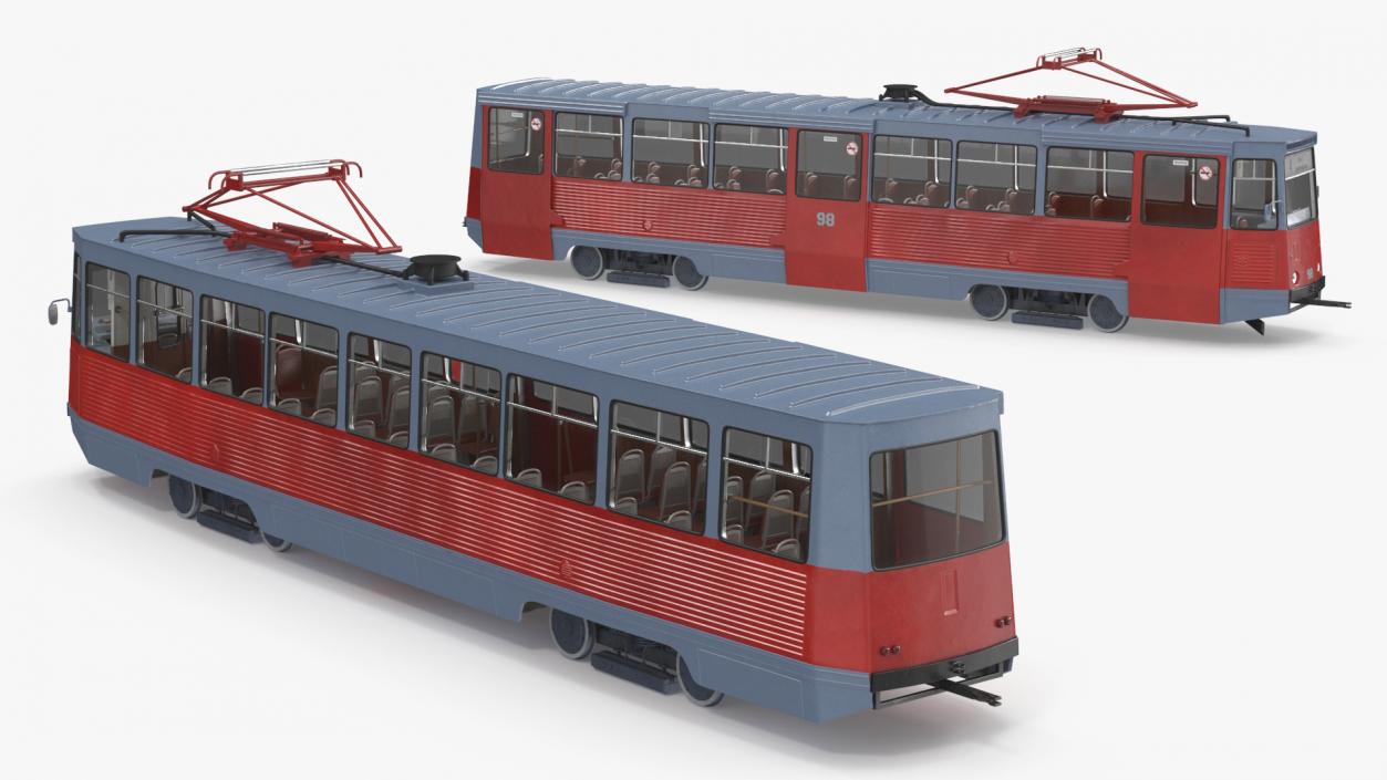 3D Soviet Tram KTM-5 New