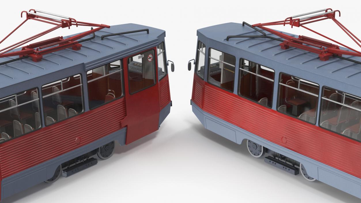 3D Soviet Tram KTM-5 New