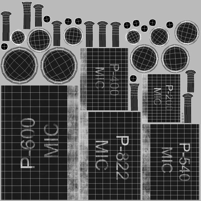 3D model Axial Rectifier Diodes Soldered Set