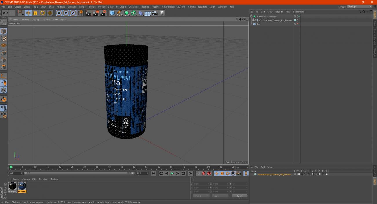 3D QuadraLean Thermo Fat Burner model